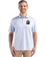FIU Panthers College Vault Cutter & Buck Pike Eco Diamond Dot Print Recycled Mens Big & Tall Polo Atlas Light Blue Front