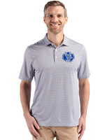 Air Force Falcons College Vault Cutter & Buck Pike Eco Diamond Dot Print Recycled Mens Big & Tall Polo Black Front