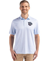 Lehigh Valley IronPigs Cutter & Buck Pike Eco Diamond Dot Print Recycled Mens Big & Tall Polo Atlas Light Blue Front