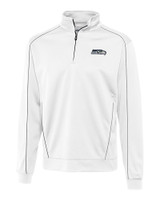 Seattle Seahawks Cutter & Buck Men's CB DryTec Edge Half Zip White Mannequin