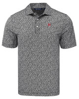 Rutgers Scarlet Knights Cutter & Buck Pike Eco Flora Print Recycled Mens Big & Tall Polo BL_MANN_HG 