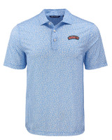 Delaware State Hornets Cutter & Buck Pike Eco Flora Print Recycled Mens Big & Tall Polo ALS_MANN_HG 
