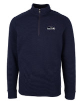 Seattle Seahawks Cutter & Buck Big & Tall Coastal Half-Zip Liberty Navy Mannequin