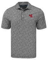 Western Kentucky Hilltoppers College Vault Cutter & Buck Pike Eco Flora Print Recycled Mens Big & Tall Polo BL_MANN_HG 