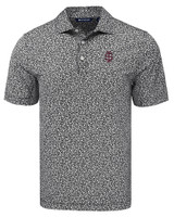 Southern Illinois Salukis College Vault Cutter & Buck Pike Eco Flora Print Recycled Mens Big & Tall Polo BL_MANN_HG 
