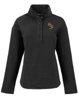 Florida State Seminoles Alumni Cutter & Buck Hunts Point Eco Textured Fleece Recycled Womens Snap Pullover BL_MANN_HG 