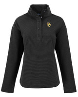 Baylor Bears Cutter & Buck Hunts Point Eco Textured Fleece Recycled Womens Snap Pullover BL_MANN_HG 