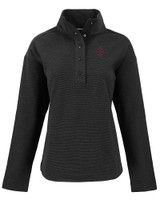 Southern Illinois Salukis College Vault Cutter & Buck Hunts Point Eco Textured Fleece Recycled Womens Snap Pullover BL_MANN_HG 