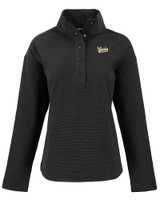 Vanderbilt Commodores College Vault Cutter & Buck Hunts Point Eco Textured Fleece Recycled Womens Snap Pullover BL_MANN_HG 