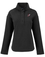Arkansas Razorbacks College Vault Cutter & Buck Hunts Point Eco Textured Fleece Recycled Womens Snap Pullover BL_MANN_HG 