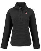 Florida State Seminoles College Vault Cutter & Buck Hunts Point Eco Textured Fleece Recycled Womens Snap Pullover BL_MANN_HG 