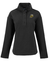 Baldwin Wallace Yellow Jackets Cutter & Buck Hunts Point Eco Textured Fleece Recycled Womens Snap Pullover BL_MANN_HG 