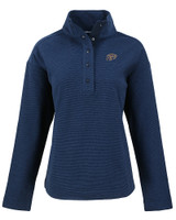 Texas El Paso Miners Cutter & Buck Hunts Point Eco Textured Fleece Recycled Womens Snap Pullover NVBU_MANN_HG 