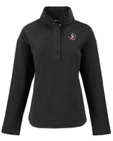 Florida State Seminoles Cutter & Buck Hunts Point Eco Textured Fleece Recycled Womens Snap Pullover BL_MANN_HG 