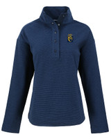 FIU Panthers College Vault Cutter & Buck Hunts Point Eco Textured Fleece Recycled Womens Snap Pullover NVBU_MANN_HG 