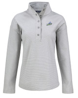 Florida Gulf Coast Eagles Cutter & Buck Hunts Point Eco Textured Fleece Recycled Womens Snap Pullover POL_MANN_HG 