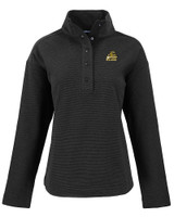 Bryant University Bulldogs Cutter & Buck Hunts Point Eco Textured Fleece Recycled Womens Snap Pullover BL_MANN_HG 