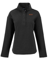 UOP Tigers Cutter & Buck Hunts Point Eco Textured Fleece Recycled Womens Snap Pullover BL_MANN_HG 