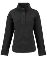 Arkansas Razorbacks Cutter & Buck Hunts Point Eco Textured Fleece Recycled Womens Snap Pullover BL_MANN_HG 