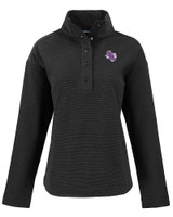 Stephen F Austin Lumberjacks Cutter & Buck Hunts Point Eco Textured Fleece Recycled Womens Snap Pullover BL_MANN_HG 