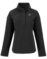 San Diego State Aztecs Cutter & Buck Hunts Point Eco Textured Fleece Recycled Womens Snap Pullover BL_MANN_HG 