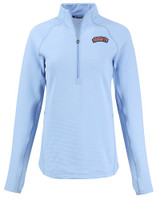 Delaware State Hornets Cutter & Buck Peshastin Fleece Recycled Womens Half Zip Pullover ALH_MANN_HG 