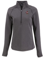 Louisville Cardinals College Vault Cutter & Buck Peshastin Fleece Recycled Womens Half Zip Pullover BLH_MANN_HG 