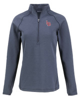 Louisville Bats Cutter & Buck Peshastin Eco Fleece Recycled Womens Half Zip Pullover NVH_MANN_HG 1