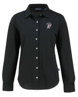 Mississippi State Bulldogs Vintage Cutter & Buck Advantage Tri-Blend Eco Soft Pique Long Sleeve Knitted Womens Button Up BL_MANN_HG 