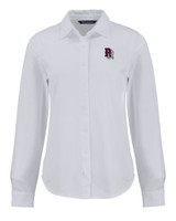 Round Rock Express Cutter & Buck Advantage Tri-Blend Eco Soft Pique Long Sleeve Knitted Womens Button Down WH_MANN_HG 1