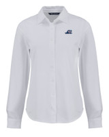 West Michigan Whitecaps Cutter & Buck Advantage Tri-Blend Eco Soft Pique Long Sleeve Knitted Womens Button Down WH_MANN_HG 1