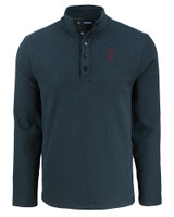 Southern Illinois Salukis College Vault Cutter & Buck Hunts Point Eco Textured Fleece Recycled Mens Snap Pullover BL_MANN_HG 