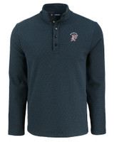 Mississippi State Bulldogs Vintage Cutter & Buck Hunts Point Eco Textured Fleece Recycled Mens Snap Pullover BL_MANN_HG 