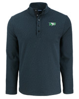 North Dakota Cutter & Buck Hunts Point Eco Textured Fleece Recycled Mens Snap Pullover BL_MANN_HG 