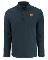 Bethune-Cookman Wildcats Cutter & Buck Hunts Point Eco Textured Fleece Recycled Mens Snap Pullover BL_MANN_HG 