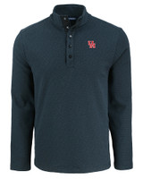Houston Cougars Cutter & Buck Hunts Point Eco Textured Fleece Recycled Mens Snap Pullover BL_MANN_HG 