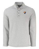 Illinois Fighting Illini College Vault Cutter & Buck Hunts Point Eco Textured Fleece Recycled Mens Snap Pullover POL_MANN_HG 
