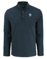 PAC-12 Conference Cutter & Buck Hunts Point Eco Textured Fleece Recycled Mens Snap Pullover BL_MANN_HG 
