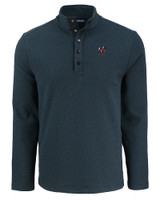 Georgia Bulldogs Alumni Cutter & Buck Hunts Point Eco Textured Fleece Recycled Mens Snap Pullover BL_MANN_HG 