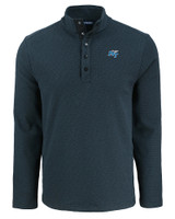 Middle Tennessee Blue Raiders Cutter & Buck Hunts Point Eco Textured Fleece Recycled Mens Snap Pullover BL_MANN_HG 