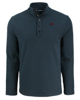 Arkansas Razorbacks Cutter & Buck Hunts Point Eco Textured Fleece Recycled Mens Snap Pullover BL_MANN_HG 