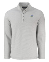 Florida Gulf Coast Eagles Cutter & Buck Hunts Point Eco Textured Fleece Recycled Mens Snap Pullover POL_MANN_HG 