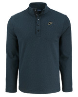 Purdue Boilermakers Cutter & Buck Hunts Point Eco Textured Fleece Recycled Mens Snap Pullover BL_MANN_HG 