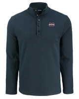 Mississippi State Bulldogs Cutter & Buck Hunts Point Eco Textured Fleece Recycled Mens Snap Pullover BL_MANN_HG 