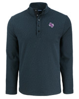 Stephen F Austin Lumberjacks Cutter & Buck Hunts Point Eco Textured Fleece Recycled Mens Snap Pullover BL_MANN_HG 