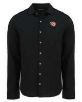 Bethune-Cookman Wildcats Cutter & Buck Advantage Tri-Blend Eco Soft Pique Long Sleeve Knitted Mens Button Up BL_MANN_HG 