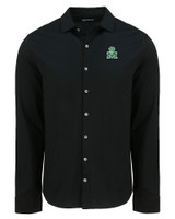 Marshall Thundering Herd College Vault Cutter & Buck Advantage Tri-Blend Eco Soft Pique Long Sleeve Knitted Mens Button Up BL_MANN_HG 