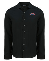 Delaware State Hornets Cutter & Buck Advantage Tri-Blend Eco Soft Pique Long Sleeve Knitted Mens Button Up BL_MANN_HG 