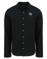 Stephen F Austin Lumberjacks Cutter & Buck Advantage Tri-Blend Eco Soft Pique Long Sleeve Knitted Mens Button Up BL_MANN_HG 