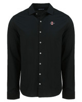 San Diego State Aztecs Cutter & Buck Advantage Tri-Blend Eco Soft Pique Long Sleeve Knitted Mens Button Up BL_MANN_HG 